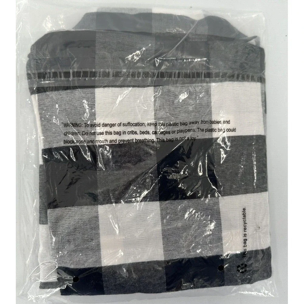 JAMMIES FOR FAMILIES BUFFALO‎ PLAID FLANNEL PAJAMAS Boy's Size 4 Black And White